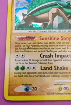 Torterra 11/100 Stormfront Mid-Era Holo Rare Pokemon Card - Image 5