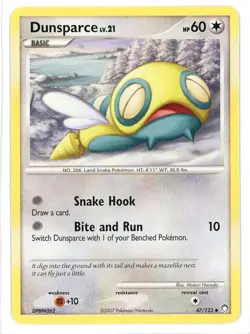 Dunsparce 47/123 Mysterious Treasures Pokemon Card - Image 1