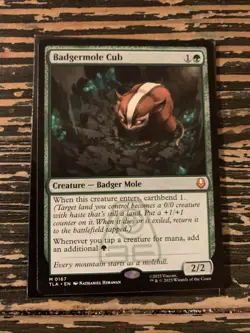 Magic The Gathering MTG - Badgermole Cub - Avatar: The Last Airbender TLA - Image 1