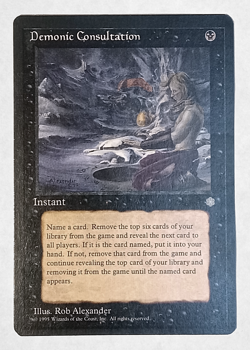 MTG Demonic Consultation #9 | Ice Age | NM - Never Played | Magic: The Gathering - Image 1