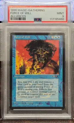 1996 MAGIC THE GATHERING ALLIANCES FORCE OF WILL PSA 9 - Image 1