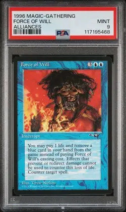 1996 MAGIC THE GATHERING ALLIANCES FORCE OF WILL PSA 9 - Image 5
