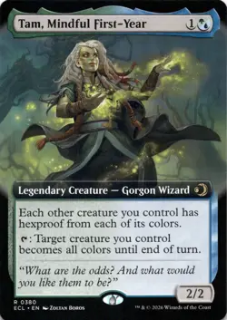 Tam, Mindful First-Year EXTENDED ART Lorwyn Eclipsed Magic MTG NM - Image 1
