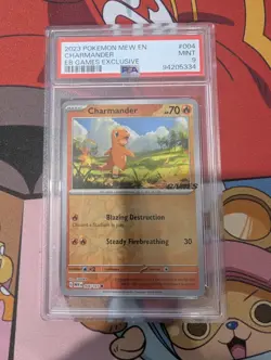 Charmander 004/165 EB Games Reverse Holo PSA 9 Pokemon TCG - Image 1