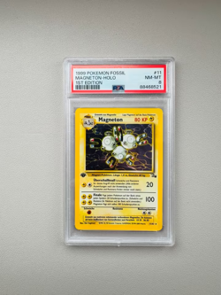 Magneton Holo 1. Edition #11 | Pokemon Fossil Deutsch | PSA 8 - Image 1