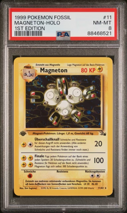Magneton Holo 1. Edition #11 | Pokemon Fossil Deutsch | PSA 8 - Image 2
