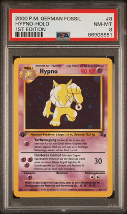 Hypno Holo 1. Edition #8 | Pokemon Fossil Deutsch | PSA 8 - Image 2