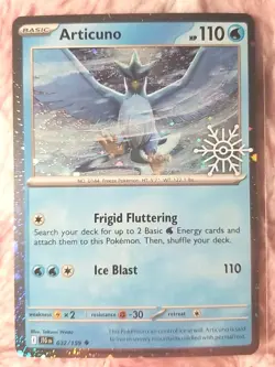 Pokemon Articuno 032/159 Holiday Calendar 2025 Stamped Journey Together Cosmos - Image 1