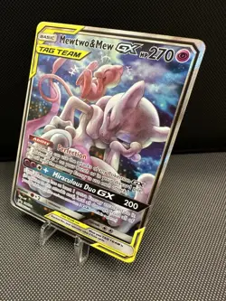 Pokemon SM191 Mewtwo & Mew GX Promo - LP - Clean Copy w/ Minor Crease - Image 2
