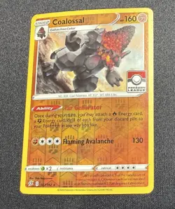 Pokemon TCG Coalossal 170/192 Rebel Clash League Promo - Excellent - Image 1