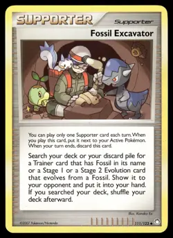 FOSSIL EXCAVATOR - 111/123 Uncommon Mysterious Treasures Pokemon LP - Image 1