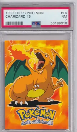Pokemon 1999 TOPPS Charizard #6 PSA 7 (580) - Image 1