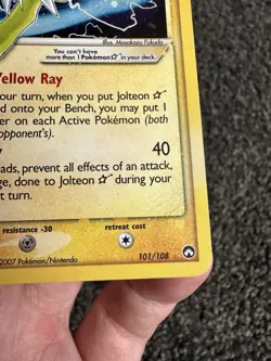 2007 Jolteon Gold Star #101 Pokemon Power Keepers ungraded LP-NM - Image 5