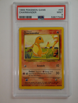 PSA 9 Mint 1999 Pokemon Game Base Set Charmander No. 46 - MINT - Image 1