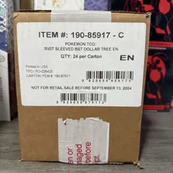 Pokemon SV07 Stellar Crown Sleeved Booster 24 Pack Case NEW Sealed Dollar Tree - Image 1
