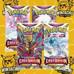 Pokemon- Lost Origin- Booster Pack Art Set- (4) Booster Packs- New & Sealed - Image 1