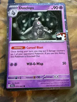 Dusclops 019/064 NM Cosmos Holo Pokemon Play! Prize Pack Series 7 Play Stamp - Image 1