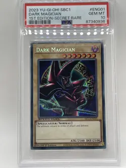 Dark Magician PSA 10 GEM MINT 💎 Secret Rare SBC1-ENG01 Speed Duel 1st Ed Yugioh - Image 2