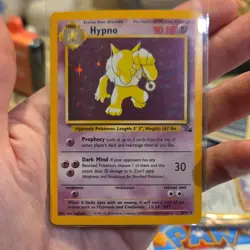 Pokemon TCG Hypno Fossil 8/62 Holo Rare 90 HP 1999 Wizards Unlimited Card - Image 1
