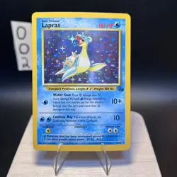 Pokemon TCG Lapras Fossil Holo Rare Card 1999 10/62🔥🔥🔥 - Image 1