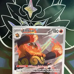 Pokemon TCG Emboar Holo Card White Flare Illustration Rare 098/086 NM - Image 2