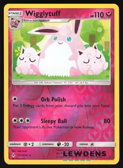 Wigglytuff - 135/214 - Reverse Holo Rare - Unbroken Bonds - Pokemon Card - Image 1