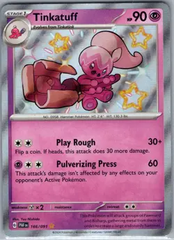 Tinkatuff 166/091 Holo SV: Paldean Fates - Pokemon Card - NM - Image 1