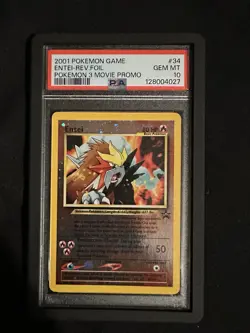 Pokemon Entei Black Star Promos Holo Card PSA 10 Movie Promo - Image 1