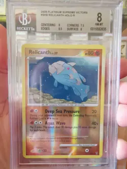 Pokemon Card 2009 PSA BGS 8 RELICANTH Reverse Secret Holo SH8 Supreme Victors - Image 1