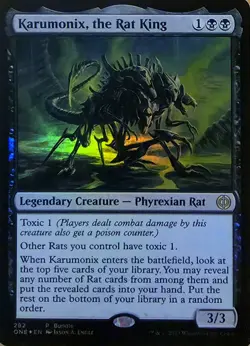 X 1 Karumonix, the Rat King FOIL NM-M ONE 282 MTG Magic The Gathering - Image 1