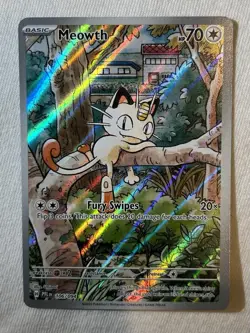 Meowth 106/094 ILLUSTRATION RARE Pokemon TCG ME Phantasmal Flames PACK FRESH NM - Image 1