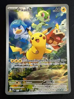 Pikachu 27 Holo Pokemon TCG Karmesin & Purpur Black Star Promos SVP 2023 NM DE - Image 1
