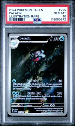 2024 POKEMON PAF EN-PALDEAN FATES ILLUSTRATION RARE #225 PALAFIN PSA 10 - Image 1