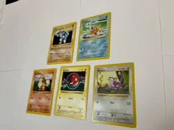 Shadowless Pokemon Base Set Lot Machoke Growlithe Voltorb Magikarp Rattata - Image 2