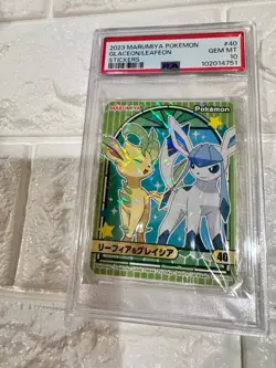 PSA10 2023 MARUMIYA POKEMON STICKERS 40 LEAFEON/GLACEON - Image 4