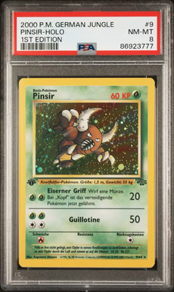 Pinsir Holo 1. Edition #9 | Pokemon Jungle Deutsch | PSA 8 - Image 2