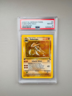 Kabutops Holo 1. Edition #9 | Pokemon Fossil Deutsch | PSA 8 - Image 1