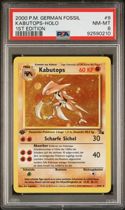 Kabutops Holo 1. Edition #9 | Pokemon Fossil Deutsch | PSA 8 - Image 2