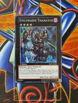 HA07-EN063 YUGIOH EVILSWARM THANATOS SECRET RARE 1ST Edition NM - Image 1