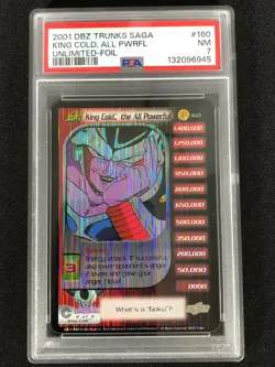 DBZ 2001 King Cold, The All Powerful 160 Foil PSA 7 - Image 1
