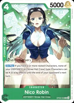 One Piece TCG • Nico Robin OP09-033 • 2nd Anniversary-Promo • ENG/NM - Image 1