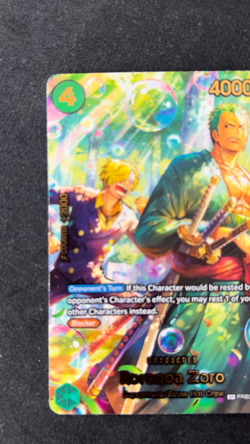 Roronoa Zoro PRB02-006 SP Alternate Art Azure Sea's Seven One Piece Card English - Image 2