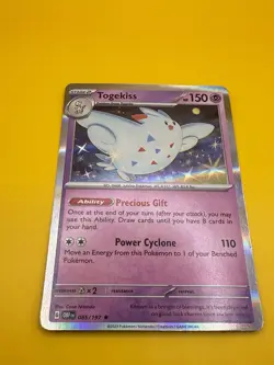 Togekiss 085/197 Holo Rare Obsidian Flames Pokemon Card 2023 - Image 3