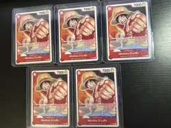 x5 Monkey.D.Luffy (Promotion Pack 2022) P-001 One Piece Pro Cards - Errata - LP - Image 1