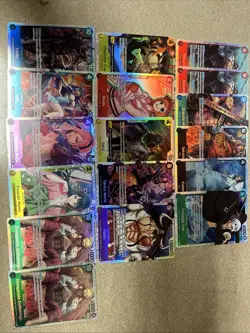 One Piece Super Rare Lot 17 Cards - Image 1