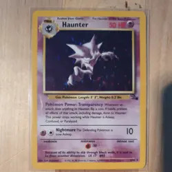 Haunter 6/62 Fossil Holo Rare Pokemon Card 1999 Lightly Played Sleeved Vintage - Image 1
