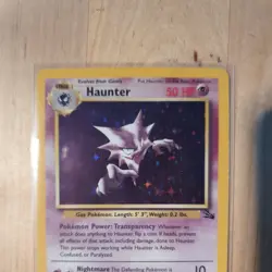 Haunter 6/62 Fossil Holo Rare Pokemon Card 1999 Lightly Played Sleeved Vintage - Image 2