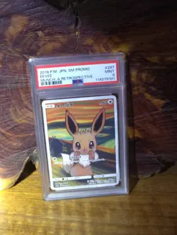 PSA 9 - MINT EEVEE MUNCH/THE SCREAM 287/SM-P JAPANESE PROMO 2018 POKEMON CARD - Image 5