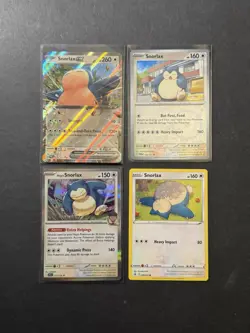 4 Snorlax ex Pokemon Card Collection Holo Ultra Rare SWSH SV PTCG - Image 1