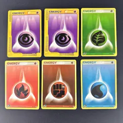 Pokemon TCG Vintage Energy Base Set Lot - Energy Set Of 6 2002/2003 NM/LP Cards - Image 1